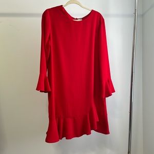 Asos Red Frill Dress